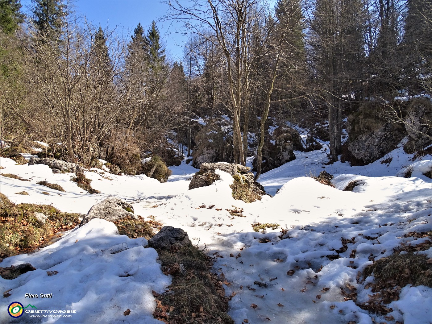 39 Neve e ghiaccio sul sentiero in ombra.JPG